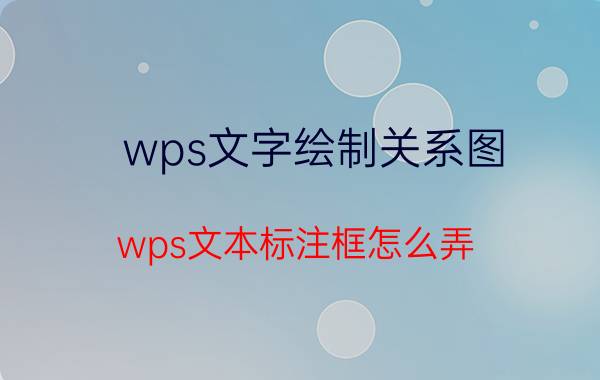 wps文字绘制关系图 wps文本标注框怎么弄？